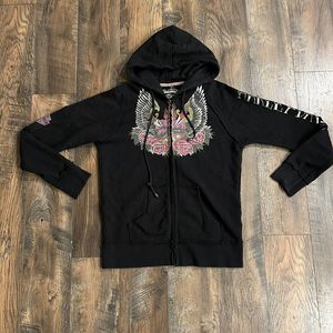 Vintage Harley Davidson Women's Full Zip Hoodie Jacket Size M HD Ink